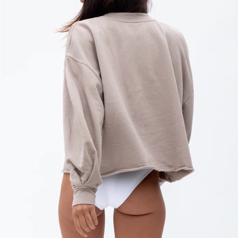 Left on Friday Sports & Rec Sweatshirt Taupe - Picture 2 of 11